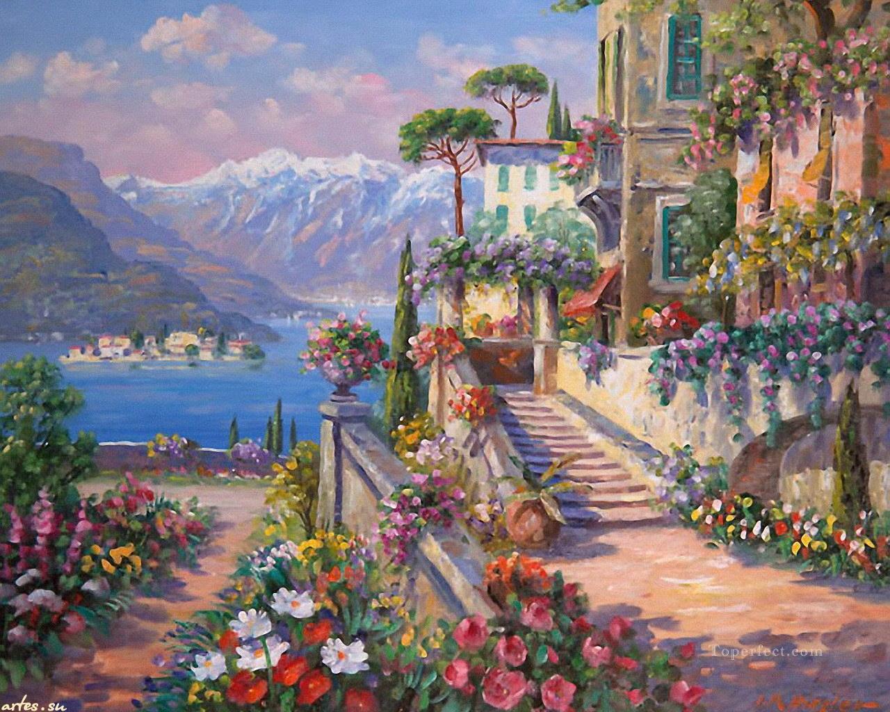 Mediterráneo 16 Flores Impresionismo Pintura al óleo